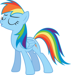 Size: 5000x5277 | Tagged: safe, artist:djdavid98, artist:embersatdawn, rainbow dash, pegasus, pony, g4, may the best pet win, .ai available, .svg available, absurd resolution, eyes closed, female, mare, simple background, singing, solo, transparent background, vector