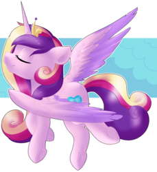 Size: 1280x1397 | Tagged: safe, artist:rue-willings, princess cadance, g4, eyes closed, female, simple background, solo, transparent background, underhoof