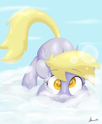 Size: 4500x5500 | Tagged: safe, artist:thederpyenthusiast, derpy hooves, pegasus, pony, g4, absurd resolution, cloud, cloudy, female, mare, solo