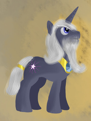 Size: 768x1024 | Tagged: safe, artist:thanqol, star swirl the bearded, g4, male, solo