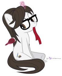 Size: 540x660 | Tagged: safe, artist:dm29, raven, pony, g4, alternate hairstyle, cute, hairbrush, long mane, loose hair, ribbon, solo