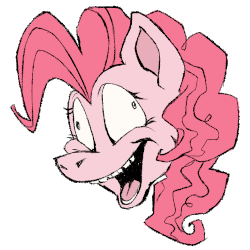Size: 500x500 | Tagged: safe, artist:hektious, pinkie pie, g4, animated, derp, female, smiling, solo