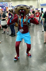 Size: 1536x2356 | Tagged: safe, señor huevos, human, bronycon, clothes, cosplay, epic win, irl, irl human, photo