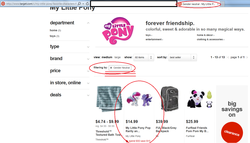 Size: 1448x828 | Tagged: safe, rarity, twilight sparkle, g4, merchandise, target, text