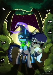 Size: 1024x1448 | Tagged: safe, artist:eztp, trixie, pony, unicorn, g4, annoyed, commission, fanfic art, fanfic cover, female, forest, gem, hilarious in hindsight, mare, ponified, ranma 1/2, ranma saotome