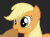 Size: 398x292 | Tagged: safe, artist:mixermike622, applejack, earth pony, pony, g4, :t, animated, applejack's hat, chewing, cowboy hat, cute, eating, female, gray background, hat, jackabetes, mare, mouth hold, munching, nom, reaction image, silly, silly pony, simple background, smiling, solo, who's a silly pony