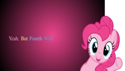 Size: 1024x576 | Tagged: safe, artist:djbit-3, pinkie pie, g4, breaking the fourth wall, fourth wall, looking at you, vector, wallpaper, waving