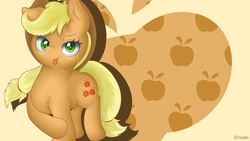 Size: 5760x3240 | Tagged: safe, applejack, g4, cutie mark, female, solo