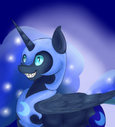 Size: 2722x3000 | Tagged: safe, artist:captainsplendorous, nightmare moon, g4, female, grin, high res, solo
