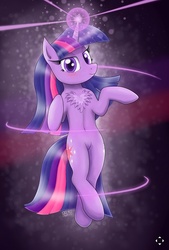 Size: 411x607 | Tagged: safe, artist:phenya, artist:phoenixb159, twilight sparkle, g4, blushing, chest fluff, female, solo