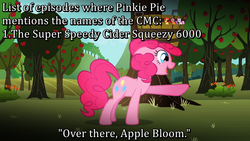 Size: 1280x720 | Tagged: safe, screencap, apple bloom, pinkie pie, scootaloo, sweetie belle, g4, the super speedy cider squeezy 6000, cutie mark crusaders, meme