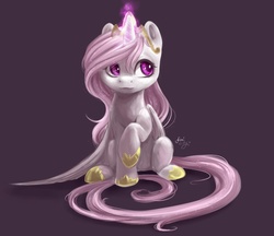 Size: 1344x1163 | Tagged: safe, artist:amishy, princess celestia, princess molestia, g4, :3, cewestia, cute, female, filly, pink-mane celestia, raised hoof, sitting, solo