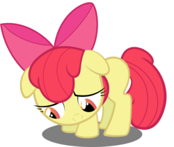 Size: 3534x2980 | Tagged: safe, artist:spellboundcanvas, apple bloom, g4, female, high res, sad, simple background, solo, transparent background, vector