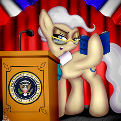 Size: 1280x1280 | Tagged: safe, artist:paulpeopless, mayor mare, g4, female, president, solo, united states