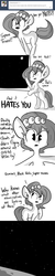 Size: 1280x6400 | Tagged: safe, artist:tjpones, oc, oc only, oc:brownie bun, horse wife, ask, monochrome, moon, solo, space, tumblr