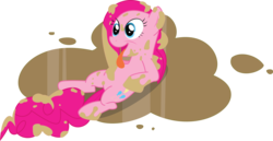 Size: 3968x2049 | Tagged: safe, artist:civwub, pinkie pie, g4, the return of harmony, chocolate, chocolate milk, chocolate rain, female, high res, simple background, solo, tongue out, transparent background, vector