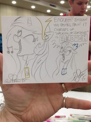 Size: 768x1024 | Tagged: safe, artist:andypriceart, princess celestia, princess luna, g4, angry, cute, cutelestia, earbuds, eyes closed, head only, ipod, katrina and the waves, open mouth, singing, song reference, traditional art, walking on sunshine