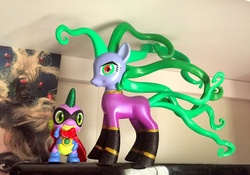 Size: 1022x716 | Tagged: safe, mane-iac, spike, g4, humdrum costume, irl, photo, toy