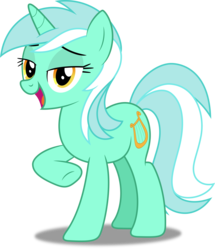 Size: 4309x5000 | Tagged: safe, artist:dashiesparkle, lyra heartstrings, pony, unicorn, g4, slice of life (episode), absurd resolution, background pony, female, lidded eyes, looking at you, mare, open mouth, raised hoof, simple background, smiling, solo, standing, transparent background, vector