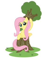 Size: 4500x5700 | Tagged: safe, artist:ostichristian, fluttershy, g4, absurd resolution, female, fluttertree, solo, tree, tree costume