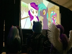 Size: 1024x768 | Tagged: safe, artist:minty root, artist:pikapetey, bronycon, good morning baltimare, backstage, cosplay, irl, photo