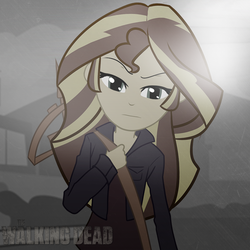 Size: 800x800 | Tagged: safe, artist:ngrycritic, sunset shimmer, equestria girls, g4, female, solo, the walking dead