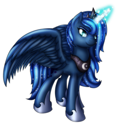 Size: 1024x1086 | Tagged: safe, artist:ikuvaito, princess luna, g4, female, solo