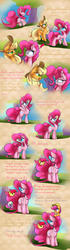 Size: 2000x7106 | Tagged: safe, artist:madacon, apple bloom, applejack, pinkie pie, scootaloo, sweetie belle, earth pony, pegasus, pony, unicorn, g4, adorabloom, comic, cute, cutealoo, cutie mark crusaders, dialogue, diapinkes, diasweetes, female, filly, hammerspace, hammerspace hair, hard hat, hat, jackabetes, lies, madacon is trying to murder us, mare, music notes, pinkie being pinkie, pinkie physics, pinkie's magic hair, pomf, sweat, wrench