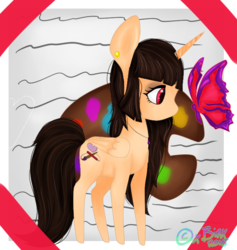 Size: 663x698 | Tagged: safe, artist:xbinx, oc, oc only, oc:spring beauty, alicorn, pony, alicorn oc