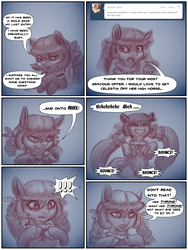 Size: 1015x1351 | Tagged: safe, artist:infinityplus1, oc, oc:silk snare, pony, ask, comic, happy, jumping, silly, silly pony, tumblr