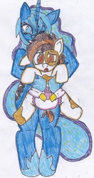 Size: 1797x3393 | Tagged: safe, artist:cuddlelamb, pipsqueak, princess luna, semi-anthro, g4, diaper, diaper fetish, female, foal, male, non-baby in diaper, ship:lunapip, shipping, straight, traditional art