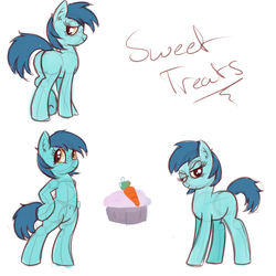 Size: 1280x1280 | Tagged: safe, artist:matimus91, oc, oc only, oc:sweet treats, pony, belly button, bipedal, butt, explicit source, freckles, plot, reference sheet