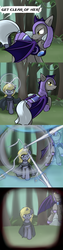 Size: 1000x4000 | Tagged: safe, artist:theparagon, princess luna, oc, oc:moonshroud, bat pony, pony, hunted luna, g4, cloak, clothes, colored pupils, comic, magic, offscreen character, pov, tumblr