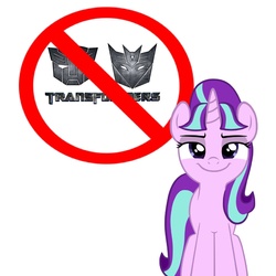 Size: 1684x1684 | Tagged: safe, starlight glimmer, pony, unicorn, g4, female, mare, op is a duck, op is trying to start shit, shitposting, smug, smuglight glimmer, solo, transformers