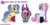 Size: 1264x632 | Tagged: safe, artist:osipush, photo finish, pixel pizazz, violet blurr, equestria girls, g4, my little pony equestria girls: rainbow rocks, equestria girls ponified, ponified, rainbow power, rainbow power-ified, simple background, the snapshots, transparent background, vector