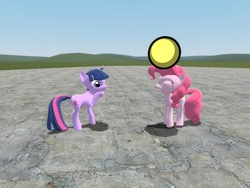 Size: 1024x768 | Tagged: safe, artist:juanjo_belic, pinkie pie, twilight sparkle, g4, 3d, gmod