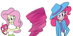 Size: 3426x1680 | Tagged: safe, artist:shadowring123, fluttershy, pinkie pie, equestria girls, g4, andrea libman, commission, crossover, the mask, voice actor joke