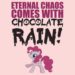 Size: 550x550 | Tagged: safe, pinkie pie, g4, chaos, chocolate rain, stock vector, text