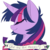 Size: 900x900 | Tagged: safe, artist:silbersternenlicht, twilight sparkle, alicorn, pony, g4, eyes closed, female, mare, portrait, solo, twilight sparkle (alicorn)