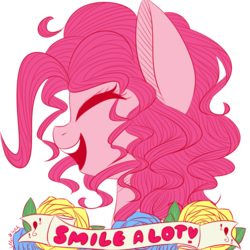 Size: 900x900 | Tagged: safe, artist:silbersternenlicht, pinkie pie, g4, female, portrait, solo