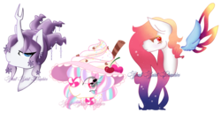 Size: 2560x1388 | Tagged: safe, artist:smallspiritgraphics, tree of harmony, oc, oc only, oc:harmony (heilos), oc:magic sprinkles, oc:magical sprinkles, unnamed oc, g4, bust, colored pupils, portrait, simple background, transparent background