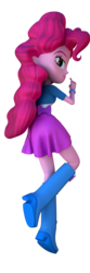 Size: 1417x4251 | Tagged: safe, artist:3d thread, artist:creatorofpony, pinkie pie, equestria girls, g4, 3d, 3d model, blender, body pillow, body pillow design, boots, bracelet, clothes, female, high heel boots, high res, jewelry, looking at you, prone, raised leg, simple background, skirt, solo, transparent background