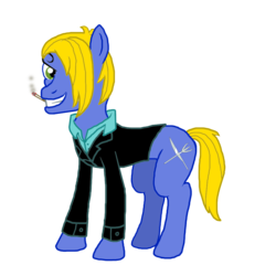 Size: 1000x1000 | Tagged: safe, artist:moheart7, pony, cigarette, one piece, ponified, smoking, solo, vinsmoke sanji