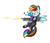 Size: 624x541 | Tagged: safe, artist:metal-kitty, rainbow dash, g4, assault rifle, clothes, costume, crossover, fallout, female, gun, machine gun, shadowbolt dash, shadowbolts, shadowbolts costume, simple background, solo, weapon, white background, wonderbolts uniform