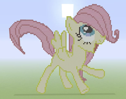 Size: 1280x997 | Tagged: safe, fluttershy, g4, minecraft, minecraft pixel art, pixel art