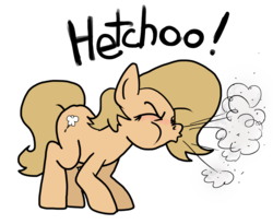 Size: 1024x838 | Tagged: safe, artist:anyponedrawn, oc, oc only, oc:backy, pony, female, mare, sneezing, solo