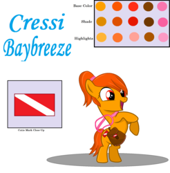 Size: 1656x1684 | Tagged: safe, artist:deltafairy, oc, oc only, oc:cressibaybreeze, earth pony, pony, digital art, diving, female, scuba gear, solo