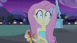 Size: 1920x1080 | Tagged: safe, screencap, fluttershy, human, equestria girls, g4, my little pony equestria girls, big crown thingy, clothes, crown, do not want, dress, fall formal outfits, female, nope, solo