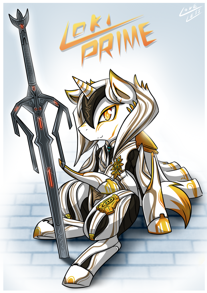 Safe Artist Vavacung Oc Oc Only Pony Crossover Loki Warframe Ponified Solo