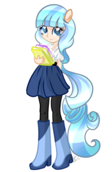 Size: 3000x4615 | Tagged: safe, artist:xwhitedreamsx, oc, oc only, oc:opuscule antiquity, equestria girls, g4, boots, clothes, equestria girls-ified, high heel boots, ponied up, shirt, shoes, simple background, skirt, solo, transparent background